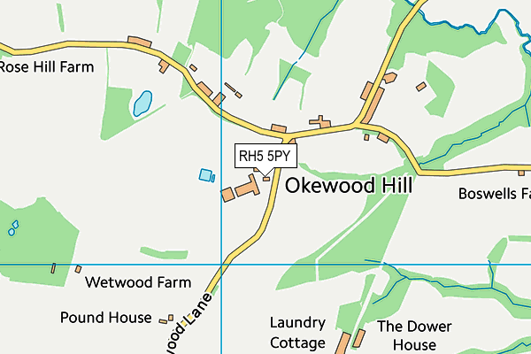 RH5 5PY map - OS VectorMap District (Ordnance Survey) RH5 5PY map - OS VectorMap District (Ordnance Survey)