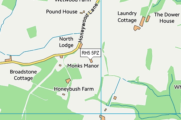RH5 5PZ map - OS VectorMap District (Ordnance Survey) RH5 5PZ map - OS VectorMap District (Ordnance Survey)