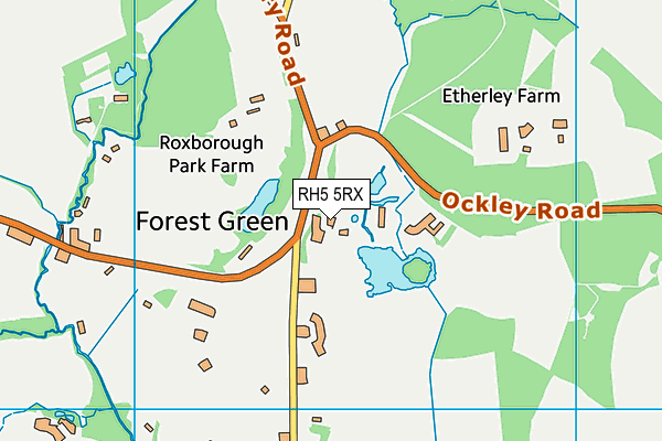 RH5 5RX map - OS VectorMap District (Ordnance Survey) RH5 5RX map - OS VectorMap District (Ordnance Survey)