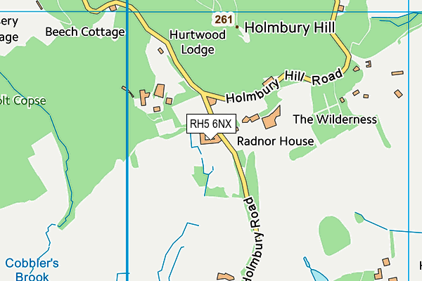 RH5 6NX map - OS VectorMap District (Ordnance Survey) RH5 6NX map - OS VectorMap District (Ordnance Survey)