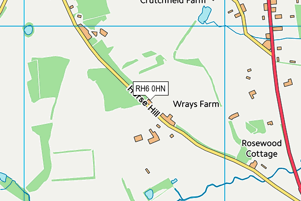 RH6 0HN map - OS VectorMap District (Ordnance Survey) RH6 0HN map - OS VectorMap District (Ordnance Survey)