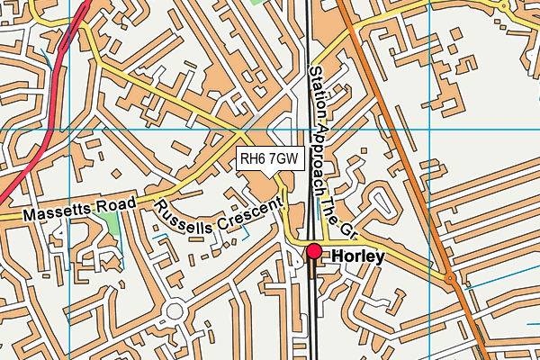 RH6 7GW map - OS VectorMap District (Ordnance Survey) RH6 7GW map - OS VectorMap District (Ordnance Survey)