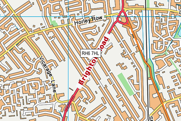 RH6 7HL map - OS VectorMap District (Ordnance Survey) RH6 7HL map - OS VectorMap District (Ordnance Survey)