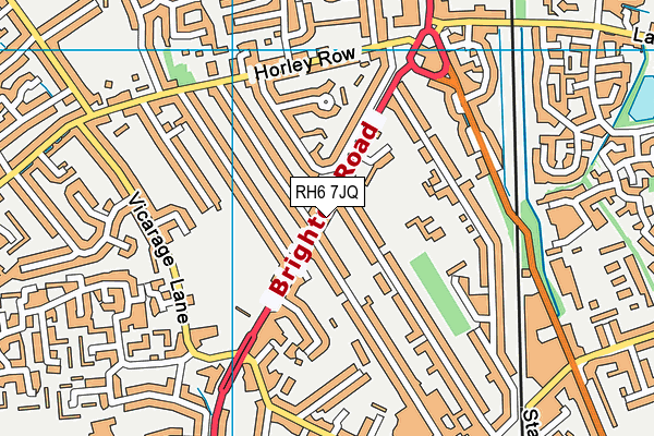 RH6 7JQ map - OS VectorMap District (Ordnance Survey) RH6 7JQ map - OS VectorMap District (Ordnance Survey)