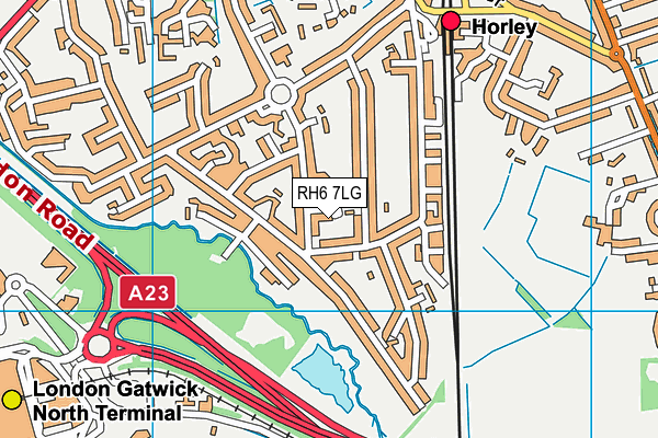 RH6 7LG map - OS VectorMap District (Ordnance Survey) RH6 7LG map - OS VectorMap District (Ordnance Survey)
