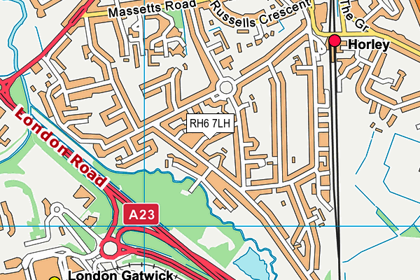 RH6 7LH map - OS VectorMap District (Ordnance Survey) RH6 7LH map - OS VectorMap District (Ordnance Survey)