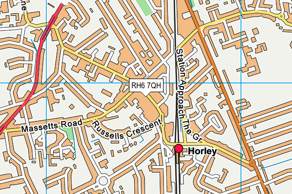 RH6 7QH map - OS VectorMap District (Ordnance Survey) RH6 7QH map - OS VectorMap District (Ordnance Survey)
