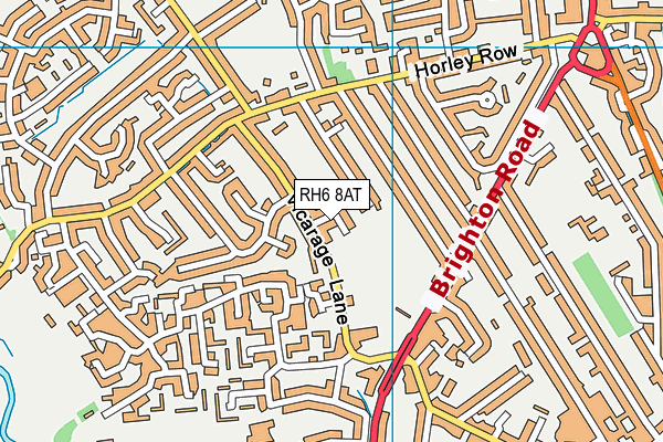 RH6 8AT map - OS VectorMap District (Ordnance Survey) RH6 8AT map - OS VectorMap District (Ordnance Survey)