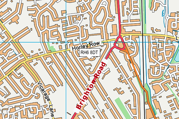 RH6 8DT map - OS VectorMap District (Ordnance Survey) RH6 8DT map - OS VectorMap District (Ordnance Survey)