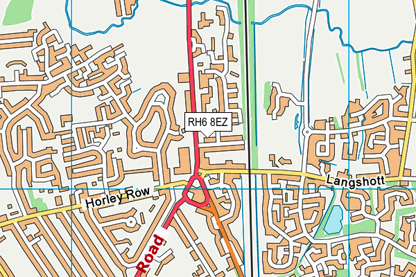 RH6 8EZ map - OS VectorMap District (Ordnance Survey) RH6 8EZ map - OS VectorMap District (Ordnance Survey)