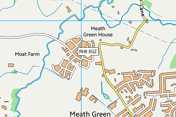 RH6 8GZ map - OS VectorMap District (Ordnance Survey) RH6 8GZ map - OS VectorMap District (Ordnance Survey)