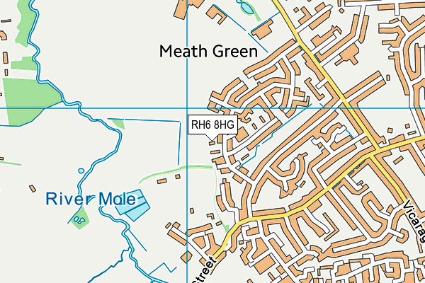 RH6 8HG map - OS VectorMap District (Ordnance Survey) RH6 8HG map - OS VectorMap District (Ordnance Survey)
