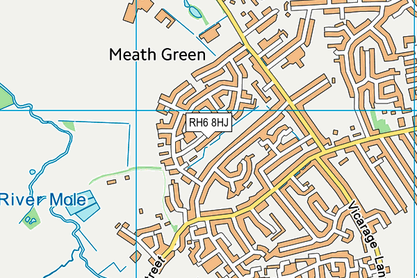 RH6 8HJ map - OS VectorMap District (Ordnance Survey) RH6 8HJ map - OS VectorMap District (Ordnance Survey)