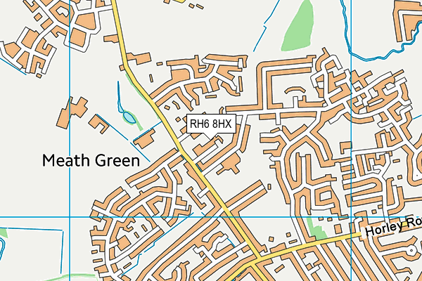 RH6 8HX map - OS VectorMap District (Ordnance Survey) RH6 8HX map - OS VectorMap District (Ordnance Survey)