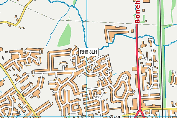 RH6 8LH map - OS VectorMap District (Ordnance Survey) RH6 8LH map - OS VectorMap District (Ordnance Survey)