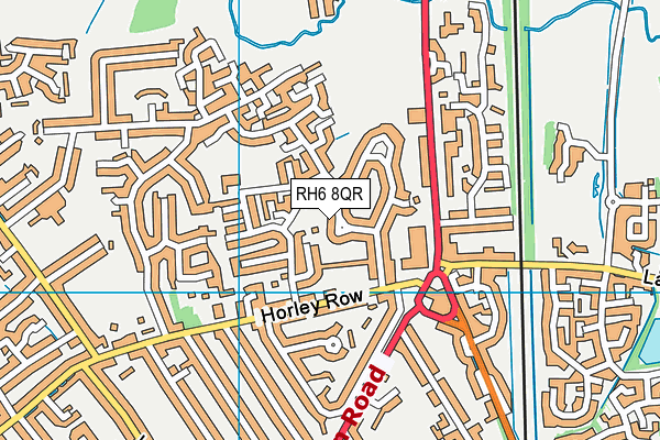 RH6 8QR map - OS VectorMap District (Ordnance Survey) RH6 8QR map - OS VectorMap District (Ordnance Survey)