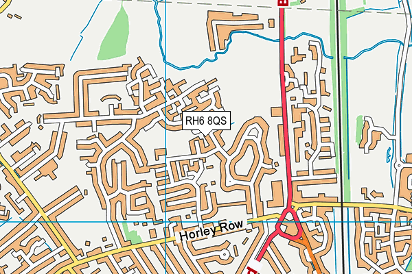 RH6 8QS map - OS VectorMap District (Ordnance Survey) RH6 8QS map - OS VectorMap District (Ordnance Survey)