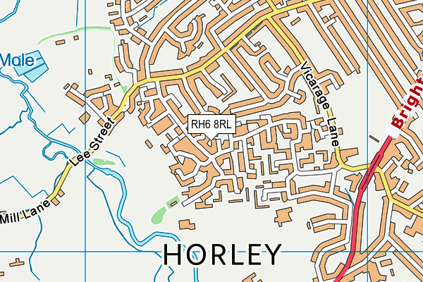 RH6 8RL map - OS VectorMap District (Ordnance Survey) RH6 8RL map - OS VectorMap District (Ordnance Survey)