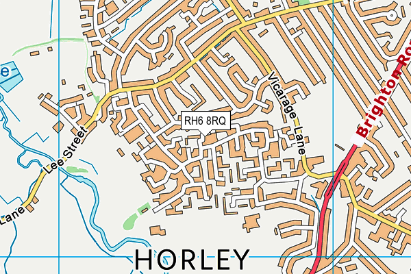 RH6 8RQ map - OS VectorMap District (Ordnance Survey) RH6 8RQ map - OS VectorMap District (Ordnance Survey)