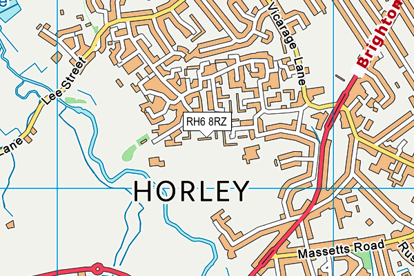 RH6 8RZ map - OS VectorMap District (Ordnance Survey) RH6 8RZ map - OS VectorMap District (Ordnance Survey)