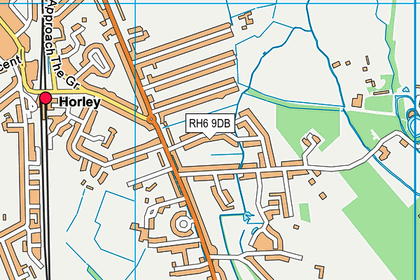 RH6 9DB map - OS VectorMap District (Ordnance Survey) RH6 9DB map - OS VectorMap District (Ordnance Survey)