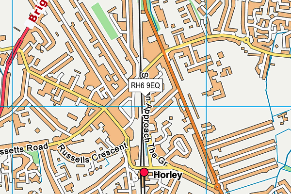 RH6 9EQ map - OS VectorMap District (Ordnance Survey) RH6 9EQ map - OS VectorMap District (Ordnance Survey)
