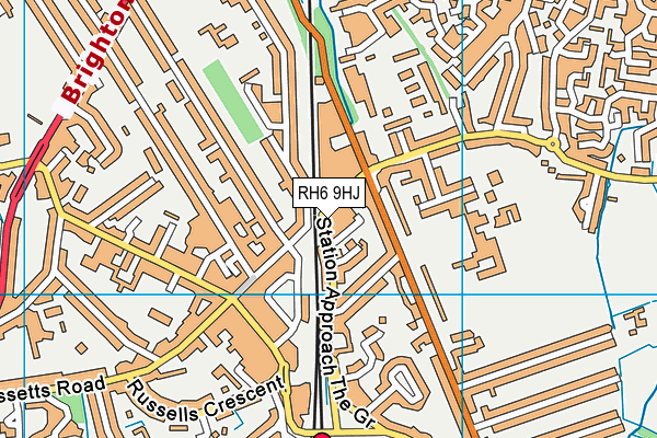 RH6 9HJ map - OS VectorMap District (Ordnance Survey) RH6 9HJ map - OS VectorMap District (Ordnance Survey)