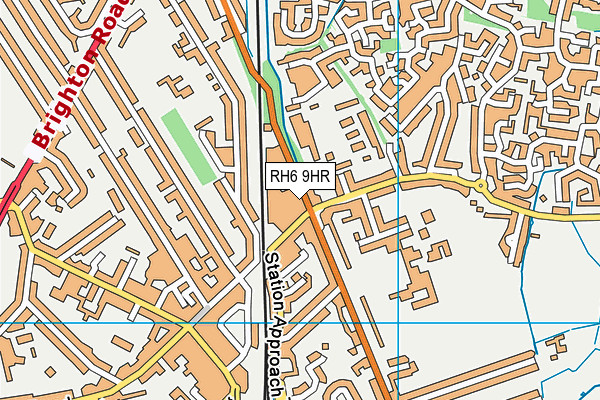 RH6 9HR map - OS VectorMap District (Ordnance Survey) RH6 9HR map - OS VectorMap District (Ordnance Survey)