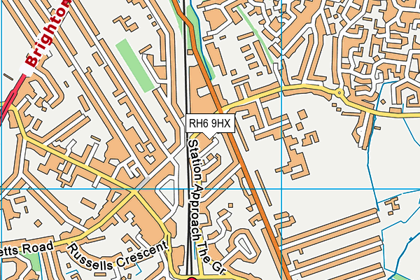 RH6 9HX map - OS VectorMap District (Ordnance Survey) RH6 9HX map - OS VectorMap District (Ordnance Survey)