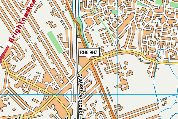 RH6 9HZ map - OS VectorMap District (Ordnance Survey) RH6 9HZ map - OS VectorMap District (Ordnance Survey)