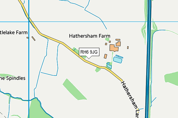 RH6 9JG map - OS VectorMap District (Ordnance Survey) RH6 9JG map - OS VectorMap District (Ordnance Survey)