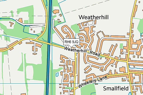 RH6 9JQ map - OS VectorMap District (Ordnance Survey) RH6 9JQ map - OS VectorMap District (Ordnance Survey)