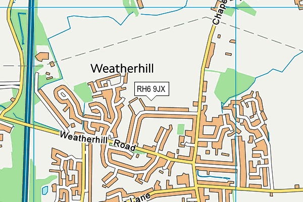 RH6 9JX map - OS VectorMap District (Ordnance Survey) RH6 9JX map - OS VectorMap District (Ordnance Survey)
