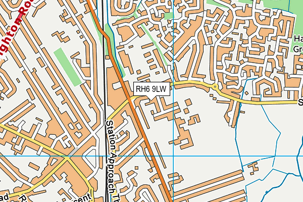 RH6 9LW map - OS VectorMap District (Ordnance Survey) RH6 9LW map - OS VectorMap District (Ordnance Survey)