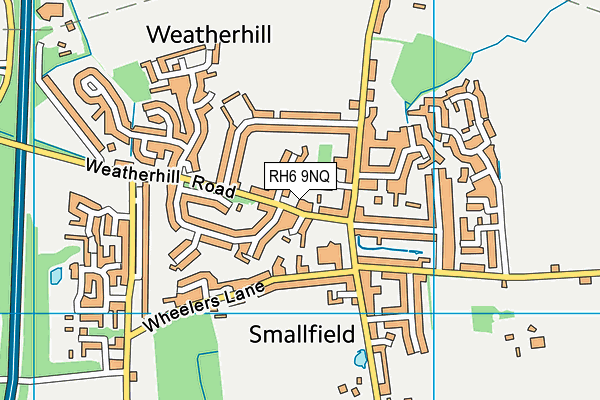 RH6 9NQ map - OS VectorMap District (Ordnance Survey) RH6 9NQ map - OS VectorMap District (Ordnance Survey)