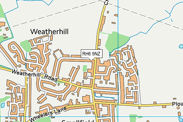 RH6 9NZ map - OS VectorMap District (Ordnance Survey) RH6 9NZ map - OS VectorMap District (Ordnance Survey)