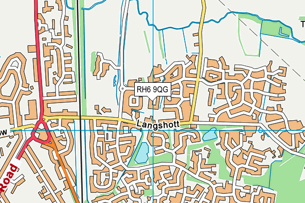 RH6 9QG map - OS VectorMap District (Ordnance Survey) RH6 9QG map - OS VectorMap District (Ordnance Survey)