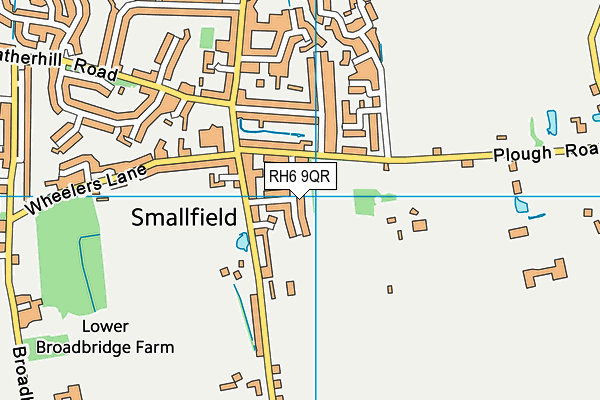 RH6 9QR map - OS VectorMap District (Ordnance Survey) RH6 9QR map - OS VectorMap District (Ordnance Survey)