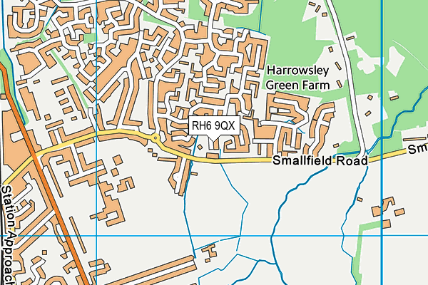 RH6 9QX map - OS VectorMap District (Ordnance Survey) RH6 9QX map - OS VectorMap District (Ordnance Survey)