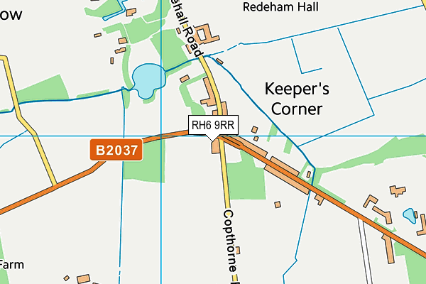 RH6 9RR map - OS VectorMap District (Ordnance Survey) RH6 9RR map - OS VectorMap District (Ordnance Survey)