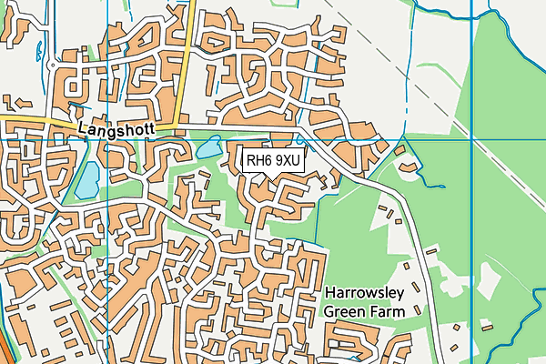 RH6 9XU map - OS VectorMap District (Ordnance Survey) RH6 9XU map - OS VectorMap District (Ordnance Survey)