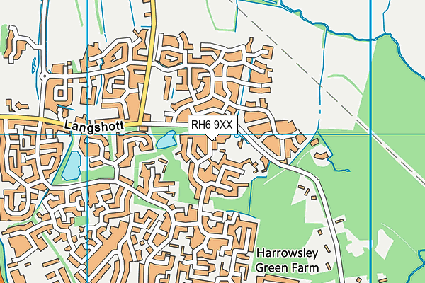 RH6 9XX map - OS VectorMap District (Ordnance Survey) RH6 9XX map - OS VectorMap District (Ordnance Survey)