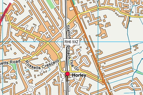 RH6 9XZ map - OS VectorMap District (Ordnance Survey) RH6 9XZ map - OS VectorMap District (Ordnance Survey)