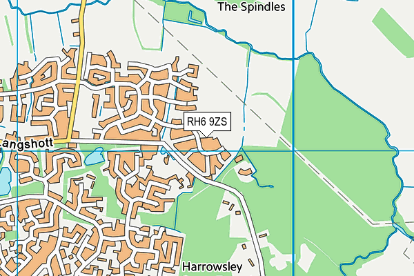 RH6 9ZS map - OS VectorMap District (Ordnance Survey) RH6 9ZS map - OS VectorMap District (Ordnance Survey)