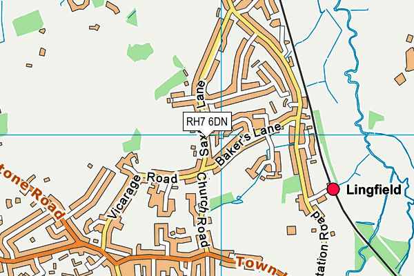 RH7 6DN map - OS VectorMap District (Ordnance Survey) RH7 6DN map - OS VectorMap District (Ordnance Survey)