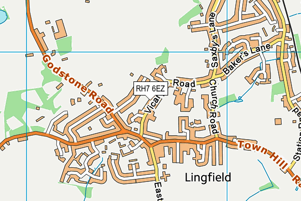 RH7 6EZ map - OS VectorMap District (Ordnance Survey)