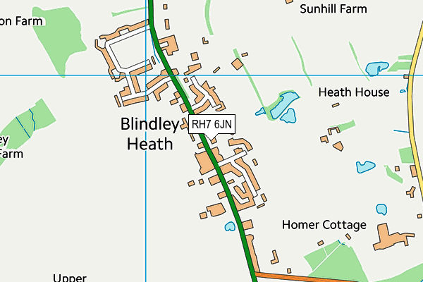 RH7 6JN map - OS VectorMap District (Ordnance Survey)