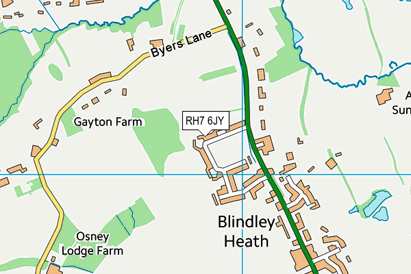 RH7 6JY map - OS VectorMap District (Ordnance Survey)