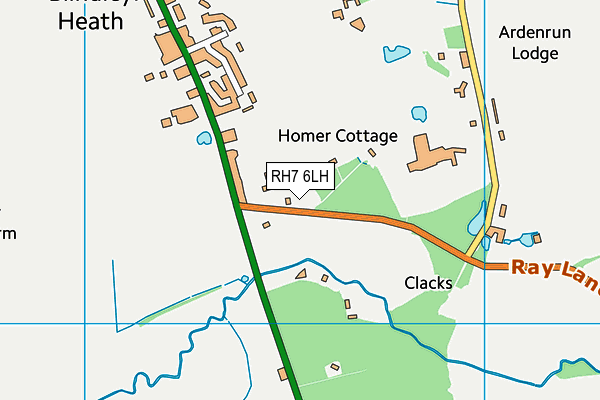 RH7 6LH map - OS VectorMap District (Ordnance Survey) RH7 6LH map - OS VectorMap District (Ordnance Survey)