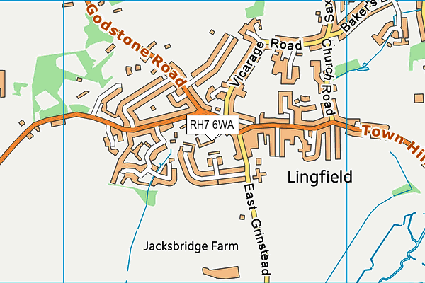 RH7 6WA map - OS VectorMap District (Ordnance Survey) RH7 6WA map - OS VectorMap District (Ordnance Survey)